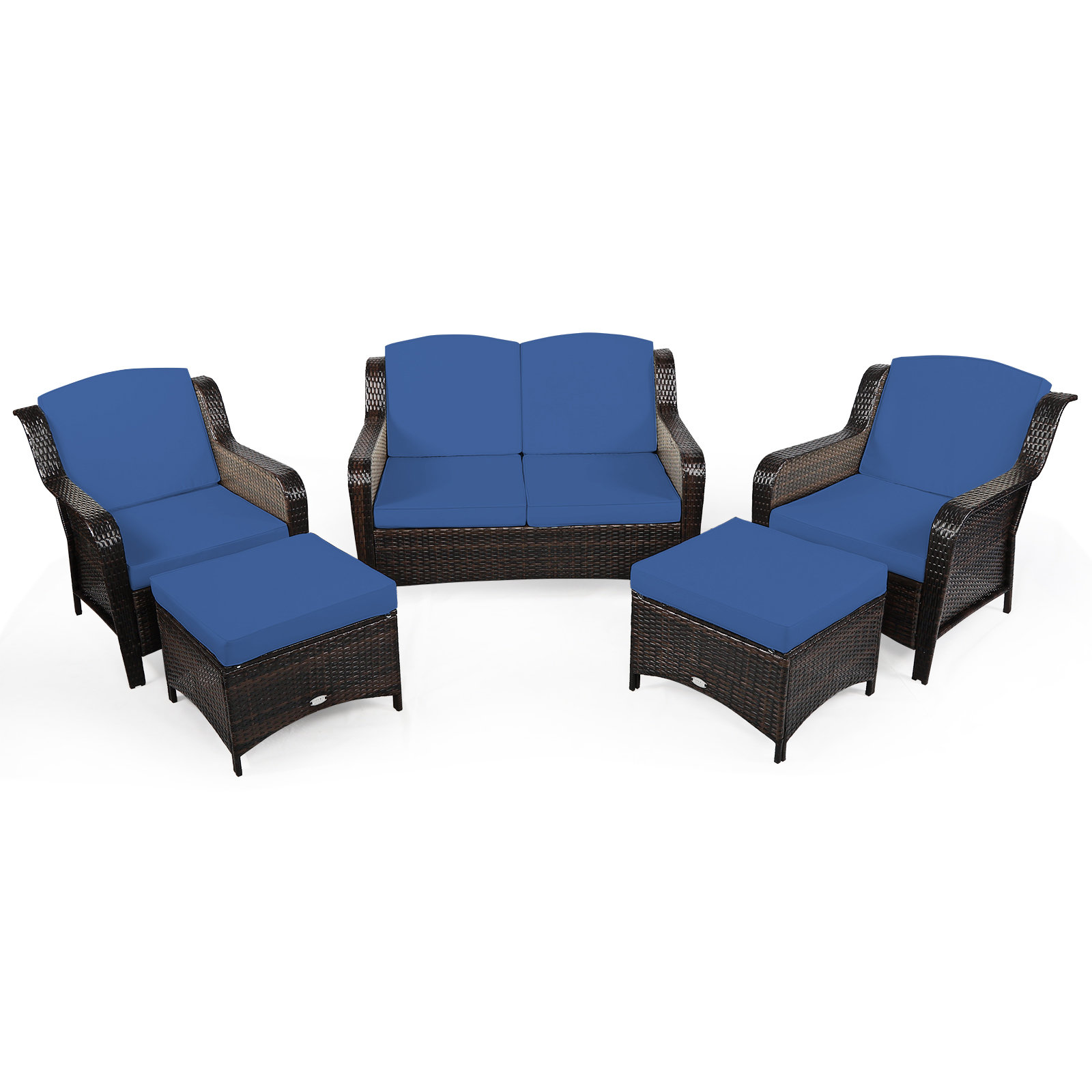 Red Barrel Studio? Polyethylene (PE) Wicker 4 - Person Seating Group with Cushions Red Barrel Studio? Polyethylene (PE) Wicker 4 - Person Seating Group with Cushions